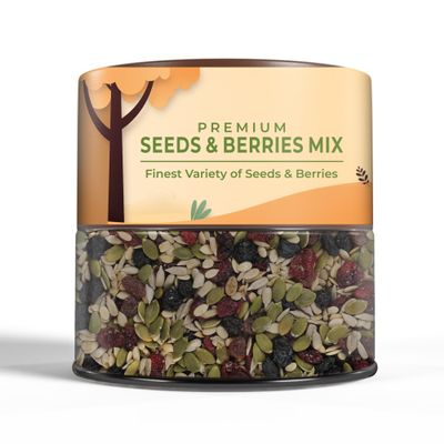 CrustNotch Seeds & Berries Mix 250g | Nutritious Superfood Blend | Rich in Fiber, Omega-3, and Antioxidants | Perfect for Snacking, Smoothies, Salads & Baking | Non-GMO, Gluten-Free, All-Natural Healthy Mix