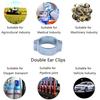THE STYLE SUTRA 13-15MM DOUBLE EAR CLIPS,O CLAMP,ZINC PLATED STEEL,10 PACK | 10 X 13-15Mm Double Ear Hose Clips view 3