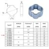 THE STYLE SUTRA 13-15MM DOUBLE EAR CLIPS,O CLAMP,ZINC PLATED STEEL,10 PACK | 10 X 13-15Mm Double Ear Hose Clips view 4