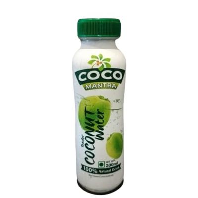 Cocomantra Tender Coconut Water, 200ml x 6, Rich in Electrolytes and Nutrients|Free TCW(pack of 6)