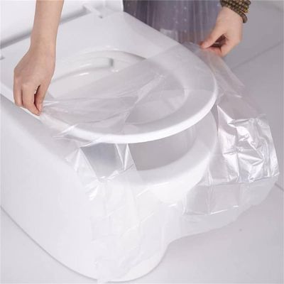 GLNRM Waterproof Toilet Seat Cover - Toilet Seat Cover Antibacterial Waterproof Portable Pad Toilet Mat For Travel, Non Slip Individually Wrapped Perfect For Potty Ideal For Adults (50)