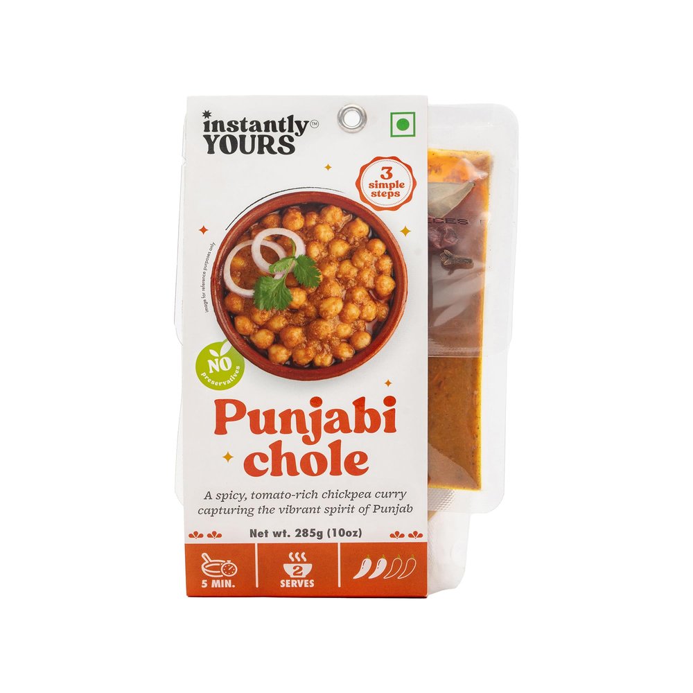 Instantly Yours Ready To Cook & Eat Punjabi Chole Kit 285 gm | Instant Ready Meals | No Artificial Additives | Popular Indian Dish | Instantly Ready in 5 mints (Chole)