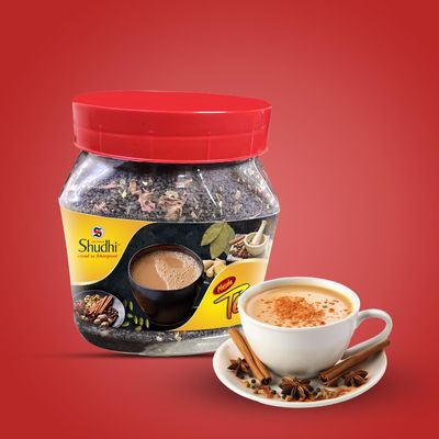 Archita Shudhi Masala Chaipatti | 100% Assam | Enriched with Cardamom Ginger Cloves Black Pepper and Lemongrass | Classic Masala Tea | Refreshing | All Natural | No preservatives (500g (Pack of 2))