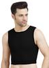 Dermapress Gynecomastia Short Vest || HIGH Compression || Velcro Closure || Chest Shapewear || Comfortable Support for Men || Tomboy Chest Binder || (Beige, Back Velcro S) view 1