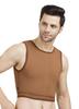 Dermapress Gynecomastia Short Vest || HIGH Compression || Velcro Closure || Chest Shapewear || Comfortable Support for Men || Tomboy Chest Binder || (Beige, Back Velcro S) view 3