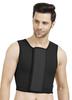 Dermapress Gynecomastia Short Vest || HIGH Compression || Velcro Closure || Chest Shapewear || Comfortable Support for Men || Tomboy Chest Binder || (Beige, Back Velcro S) view 4