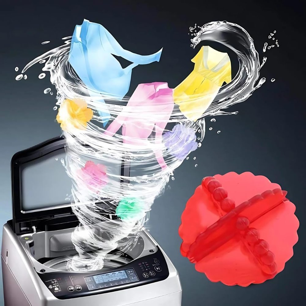 Drumstone YEARS WARRANTY Reusable Eco-Friendly Tangle-Free Laundry Scrubbing Balls | PVC Silicone Washing Machine Helper | 6 Pcs | Enhance Cleaning Power, Soft on Fabrics, No Detergent Needed