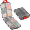 7Seas Small Travel Pill Organizer for Purse, Pocket, Bag | 10 Compartments Pill Holder Box, Handy Medicine Container | Portable Mini Pharmacy Box For Weekly or Daily use | Mini Pocket Size Pill Storage Box (1) view 1