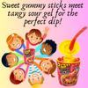 CandiExotics Sour Juicy Dip Gummy Candy Dip'N Stix Sweet & Sour Chewy Candy For Kids, Strawberry Flavor, Perfect For Parties & Treats, 96 Grams view 4