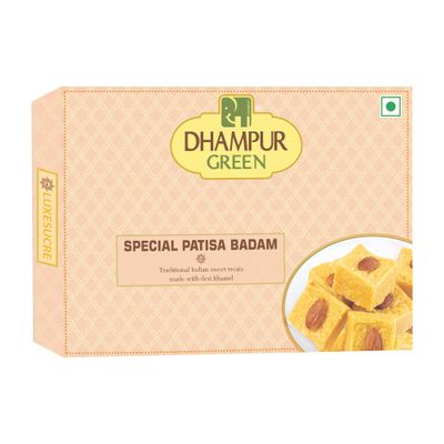 Dhampurgreen Patisa Badam, 350g | Sweets Gift Hamper| Indian Sweets | Mithai | Gift