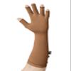 Medical Compression Hand Glove upto Mid-fore Arm | OUTSIDE ZIP | Open Fingers || HIGH COMPRESSION | COTTON | UNISEX | BURN Recovery Support | Control Swelling | (Brown, Right Hand- 4XL) view 1