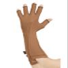 Medical Compression Hand Glove upto Mid-fore Arm | OUTSIDE ZIP | Open Fingers || HIGH COMPRESSION | COTTON | UNISEX | BURN Recovery Support | Control Swelling | (Brown, Right Hand- 4XL) view 2