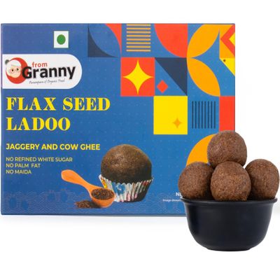 From Granny - Alsi Ladoo with Jaggery | 200g | Grany Made Alsi Laddu | Nutrient Rich Superfood Snack | Laddu Sweet for Energy & Immunity