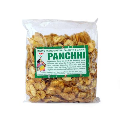 Fresh & Crispy Banana Wafers & Chips | Perfect Snack for Anytime | Gluten-Free & Healthy | Indian Snacks Spicy tangy & Tasty Namkeen | Panchhi namkeen |(100gm) Pack of 1