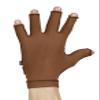 Medical Compression Hand Glove upto WRIST with open Fingers | INSIDE ZIP| HIGH COMPRESSION | COTTON | UNISEX | BURN Recovery Support | Control Swelling (Brown, Left Hand- XL) view 2