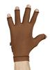 Medical Compression Hand Glove upto WRIST with open Fingers | INSIDE ZIP| HIGH COMPRESSION | COTTON | UNISEX | BURN Recovery Support | Control Swelling (Brown, Left Hand- 3XL) view 2