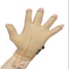 Medical Compression Hand Glove upto WRIST with open Fingers | OUTSIDE ZIP| HIGH COMPRESSION | COTTON | UNISEX | BURN Recovery Support | (Beige, Right Hand- L) view 1