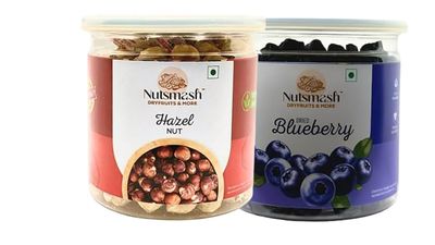 Nutsmash Healthy Combo of and Hazel Nut - 200G and Dried Blueberry - 200G