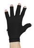 Medical Compression Hand Glove upto WRIST with open Fingers | INSIDE ZIP| HIGH COMPRESSION | COTTON | UNISEX | BURN Recovery Support | Control Swelling (Black, Left Hand- XXL) view 2