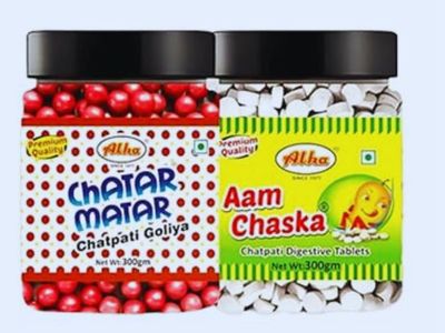 CHATAR MATAR Tasty Chatpati Churan Goli |Khatta Meetha swaad |Tasty & Digestive Candy | AAM CHASKA Tablets Digestive Churan Khathi Meethi Mango (2 x 300 g)