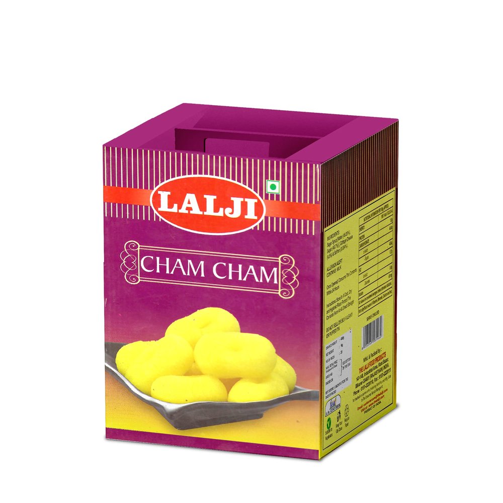 Lalji Foods Cham Cham 1Kg | Exquisite Lalji Cham Cham | Traditional Indian Sweet Delights