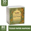 GRAMBASK - PURITY DELIVERED Hard Tissue Paper 1 Ply - 1600 Sheets | Pack of 20 x 80 Sheets | Tear Resistant, Lint Free, Chlorine Free, Long Lasting view 2