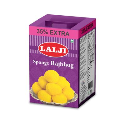 Lalji Sponge Rajbhog | 1.25Kg | Soft and Spongy Sponge Rajbhog by Lalji | A Royal Sweet Experience