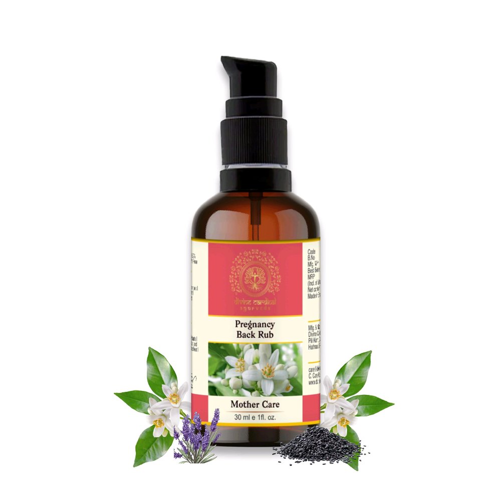 Divine Cardinal Pregnancy Back Rub Massage Oil | Luxurious Prenatal Bliss for Expectant Mothers - Soothes Aches, Relaxes Muscles, and Nourishes Skin for a Serene Pregnancy Experience