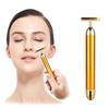 24K Gold Face Massager Energy Beauty Bar Electric Vibration Facial Massage Waterproof Face Skin Care T-Shaped Anti Wrinkle Massager for Forehead, Cheek,Neck,Clavicle Arm Leg view 1