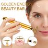 24K Gold Face Massager Energy Beauty Bar Electric Vibration Facial Massage Waterproof Face Skin Care T-Shaped Anti Wrinkle Massager for Forehead, Cheek,Neck,Clavicle Arm Leg view 2