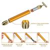 24K Gold Face Massager Energy Beauty Bar Electric Vibration Facial Massage Waterproof Face Skin Care T-Shaped Anti Wrinkle Massager for Forehead, Cheek,Neck,Clavicle Arm Leg view 4