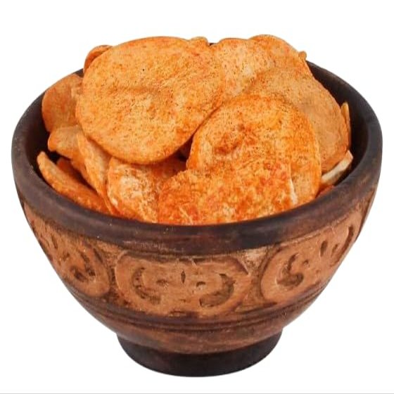 VELVET HARVEST Red Chilli Potato Chips/Spicy Potato Chips | Party/Tea Time Snacks | Aloo Chips Low Fat Masala | Spicy Potato Wafer | 900 g