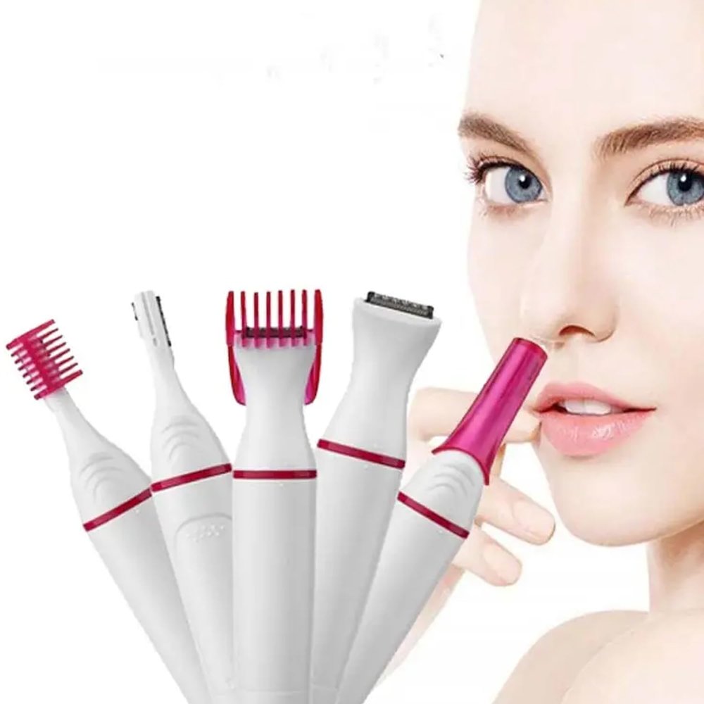 Global Impex Face and Body Beauty Styler Razor Machine, Quick and Gentle | Style Master with All-in-One Razor Machine | Multifunctional 6-in-1 Trimmer for Women | Mini Electric Trimmer