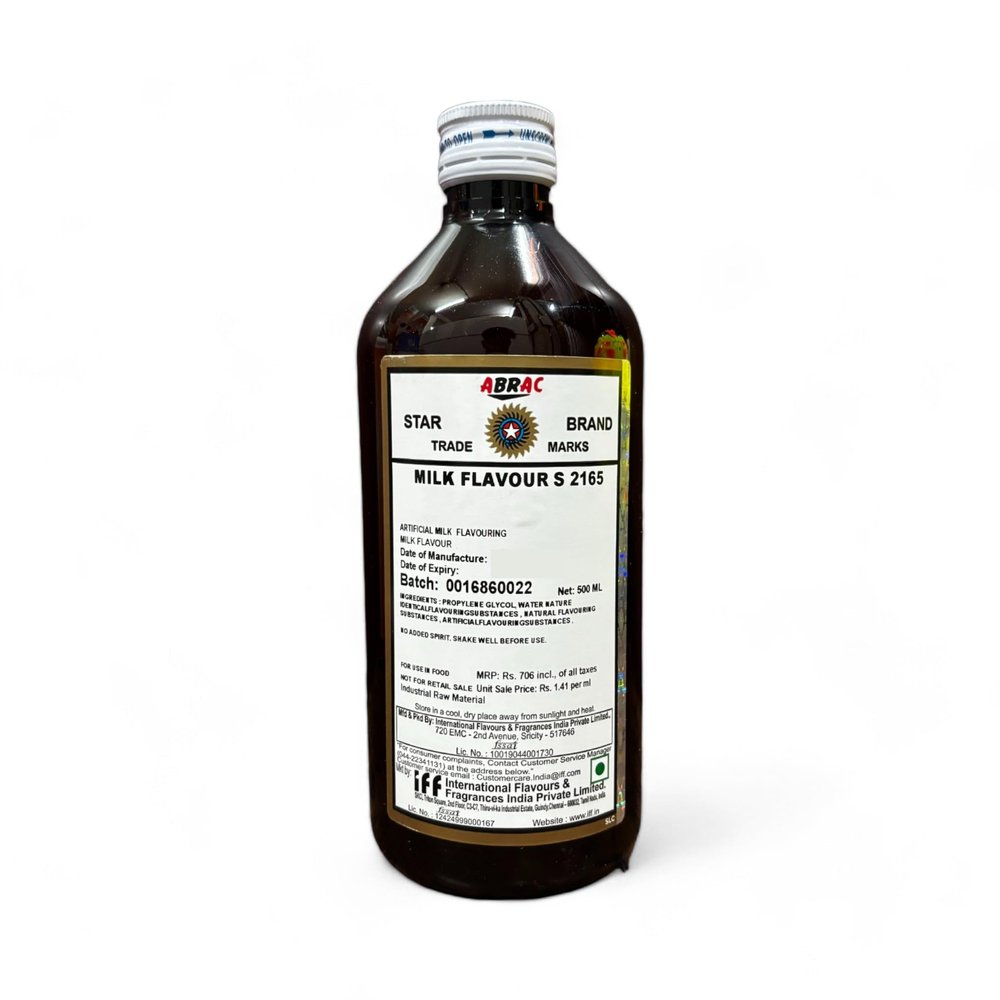 EXCEL ENTERPRISES IFF Milk Flavour/Essence Used in Baking, Beverages, Confectionery, Ice cream, Desserts, and Savory Dishes 500 ML