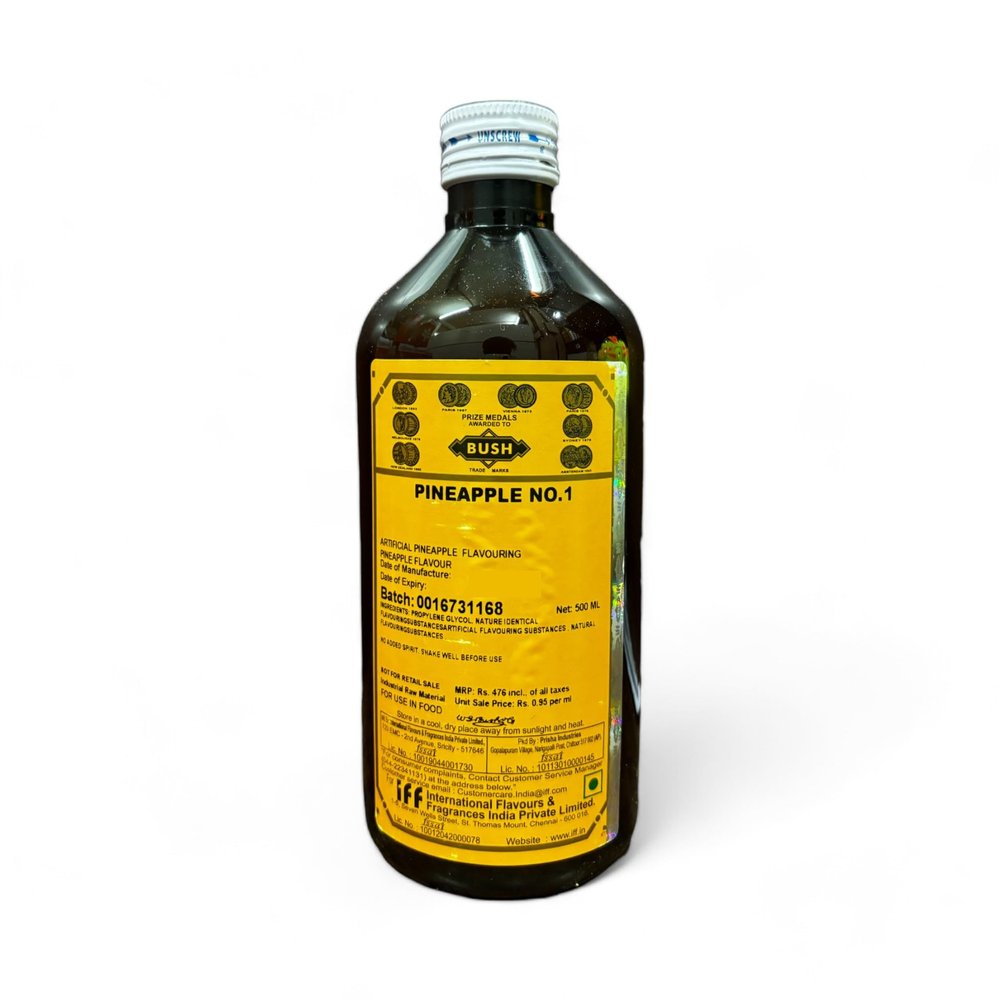 EXCEL ENTERPRISES IFF Pineapple NO 1 Flavour/Essence Used in Baking, Beverages, Confectionery, Ice cream, Desserts, and Savory Dishes 500 ML