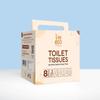 IMECO Bamboo Toilet Tissue Rolls 1760 Pulls (Pack of 1, 220 x 8 Rolls) 3-Ply Unbleached Toilet Paper | 100% Natural & Eco-Friendly | Soft & Highly Absorbent Tissues | Hypoallergenic view 2