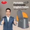 EASYCARE Heavy Duty Portable Indian to Western Toilet Converter | Commode Stool for Patients, Adults, Elderly, Kids, Handicap | Portable Toilet Seat | Toilet Chair I Capacity Upto 110 Kgs (Grey) view 3