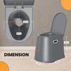 EASYCARE Heavy Duty Portable Indian to Western Toilet Converter | Commode Stool for Patients, Adults, Elderly, Kids, Handicap | Portable Toilet Seat | Toilet Chair I Capacity Upto 110 Kgs (Grey) view 4