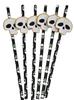MPS My Party Suppliers Party Paper Straws for Halloween Theme Party, Halloween Pumpkin Accessory, Pumpkin Ghost Skull Paper Straws, Home and Kitchen Item (Black White Skull Head Straw) view 3