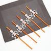 MPS My Party Suppliers Party Paper Straws for Halloween Theme Party, Halloween Pumpkin Accessory, Pumpkin Ghost Skull Paper Straws, Home and Kitchen Item (Orange- White Skeleton Straw) view 3