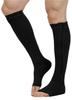 Medical Compression Stockings for Varicose Veins | Below Knee with ZIP Closure | COTTON FABRIC | MODERATE COMPRESSION | With Stitching | Unisex | Breathable (Black, M) view 3