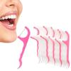 30pc Dental Floss Picks Bulk Non Breakable Flossers for Adults Tooth Picks Teeth Cleaning for Family Pack Travel (Pink and white) view 1