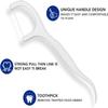 30pc Dental Floss Picks Bulk Non Breakable Flossers for Adults Tooth Picks Teeth Cleaning for Family Pack Travel (Pink and white) view 2