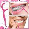 30pc Dental Floss Picks Bulk Non Breakable Flossers for Adults Tooth Picks Teeth Cleaning for Family Pack Travel (Pink and white) view 3