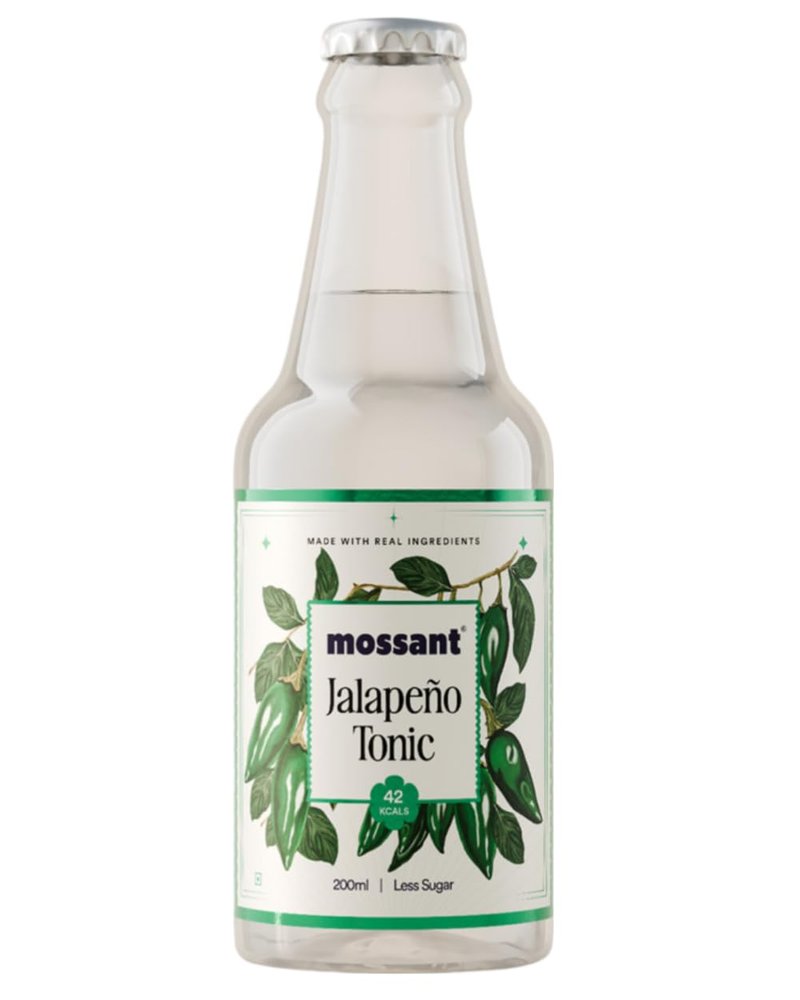 Mossant Jalapeo Tonic | Spicy Craft Tonic with Fresh Jalapeos & Pickle Brine | Refreshing and Bold Beverage | 200ml Bottle (Pack of 6)