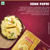 Khaosa Soan Papdi | 2Kg | Traditional Indian Sweet | Flaky and Irresistible Dessert | Nutty Almond & Pistachio Blend | Festive Treat, Gift-Worthy | 400g Each Pack of 5 view 4