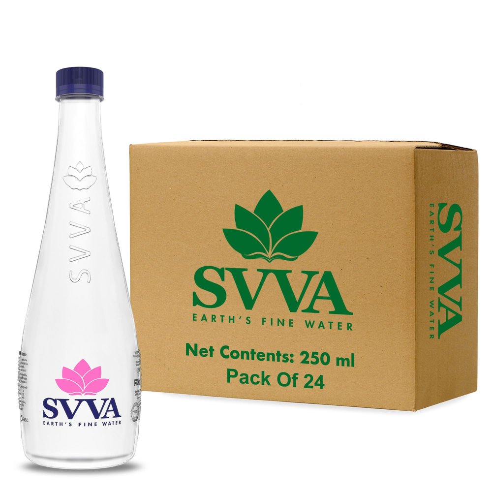 SVVA Earth's Finest Water Premium Subterranean Water | 250 ML Pack 24(PET), Alkaline pH 8+ | Balanced Mineral Essential Healthy Mineral Hydration | Premium PET Bottle Refillable Bottle