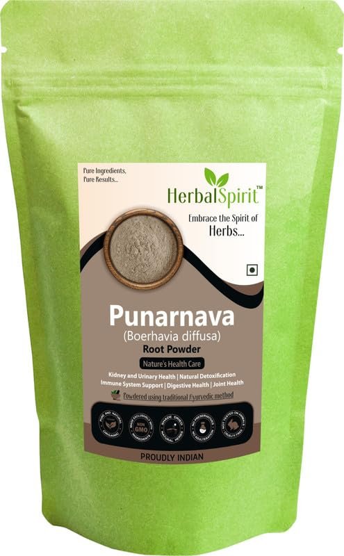 Herbal Spirit Punarnava Powder, 100gm | Punarnava Root Powder | Powdered Punarnava Herb | Boerhavia Diffusa | Nurturing Kidney and Urinary Health