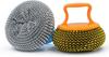 Divik Multi-Purpose Wire Scrubber Pads Ball Kitchen Dish Cleaning Sponges Scourer Scrub Ball with Handle for Pot Pan Dish Wash Cleaning (1Set of 2Pcs) view 1