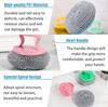 Divik Multi-Purpose Wire Scrubber Pads Ball Kitchen Dish Cleaning Sponges Scourer Scrub Ball with Handle for Pot Pan Dish Wash Cleaning (1Set of 2Pcs) view 3